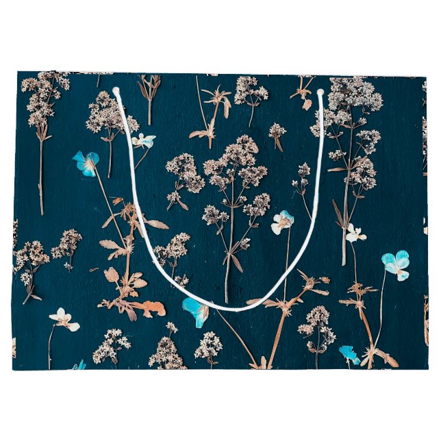 Grand Sac Cadeau Motif floral (Dos)