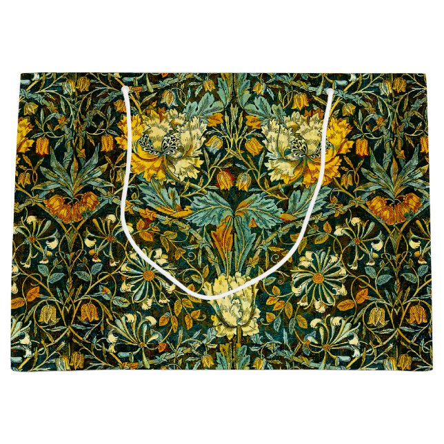 Grand Sac Cadeau Motif floral Antique Chèvrefeuille de William Morr (Devant)