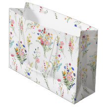 Motif floral aquarelle de fleurs sauvages