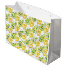 Motif floral jaune citron noir