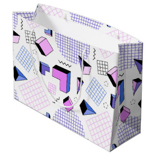 Grand Sac Cadeau Motif géométrique 13