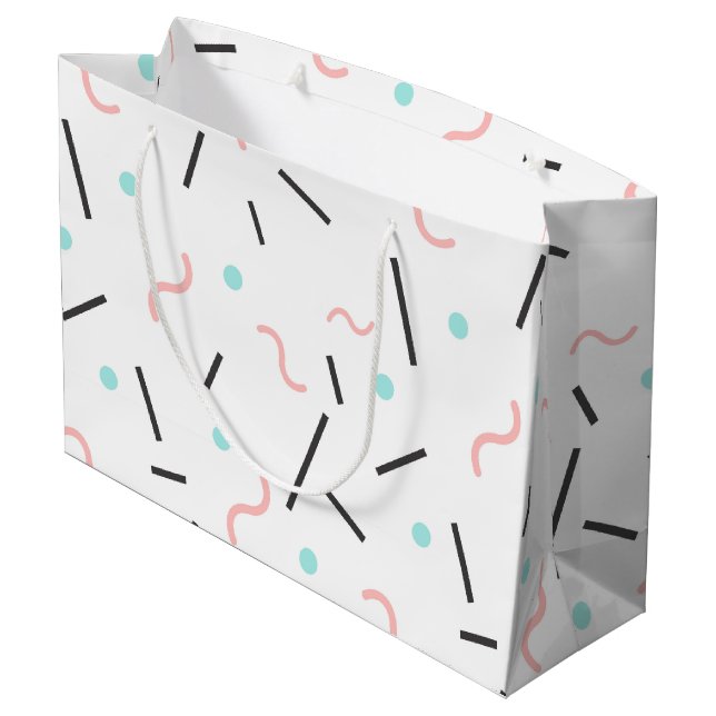 Grand Sac Cadeau Motif géométrique 32 (Dos Angle)