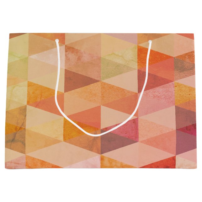 Grand Sac Cadeau Motif géométrique Triangle souple (Devant)