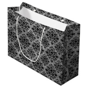 Grand Sac Cadeau Motif gothique de Damas de Grunge