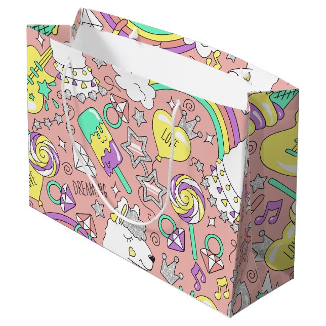 Grand Sac Cadeau motif lama 3 (Dos Angle)