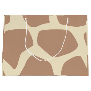 Grand Sac Cadeau motif moderne de girafe