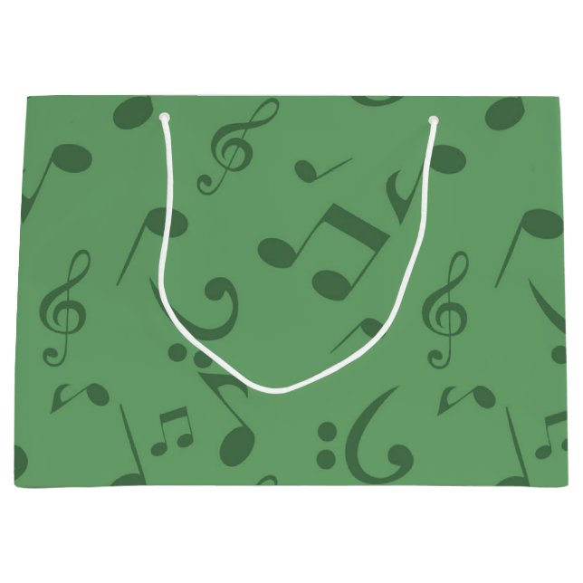 Grand Sac Cadeau Motif musical (Devant)