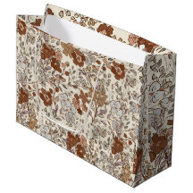 Motif Nature Fleur Marron Floral Sauvage Vintage