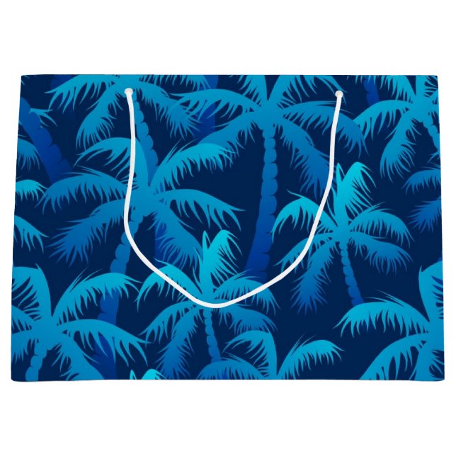 Grand Sac Cadeau Motif palmier (Devant)