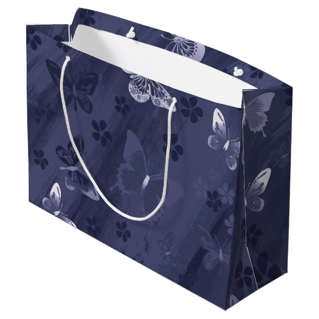 Grand Sac Cadeau Motif papillon 17 (Dos Angle)