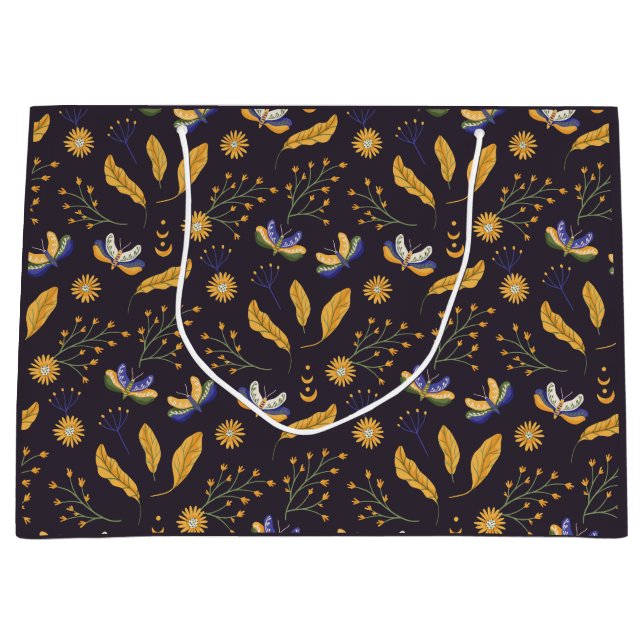 Grand Sac Cadeau Motif papillon céleste de papillon (Devant)