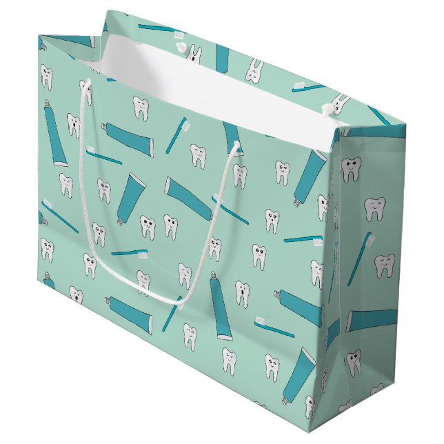 Grand Sac Cadeau Motif pour dentifrice pour dentifrice pour dentifr (Devant Angle)