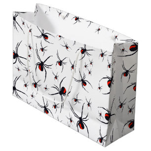 Grand Sac Cadeau Motif Red & Black Spider