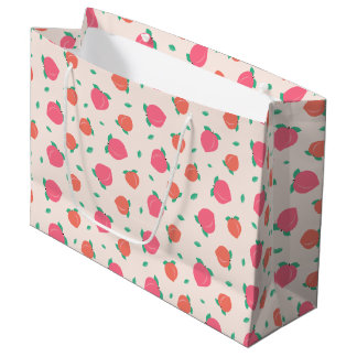 Grand Sac Cadeau Motif rose pâle