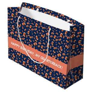 Grand Sac Cadeau Motif Sans Faille Des Ballons De Football Américai