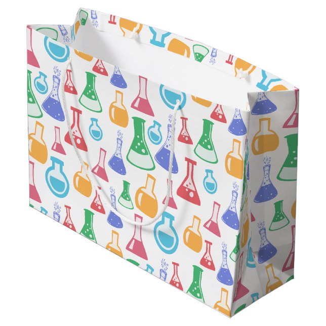 Grand Sac Cadeau Motif scientifique divertissant Beakers and Flaque (Dos Angle)