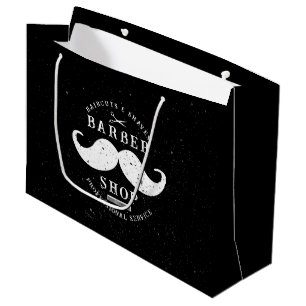 Grand Sac Cadeau Mustache Barber Shop Barbershop Shopping