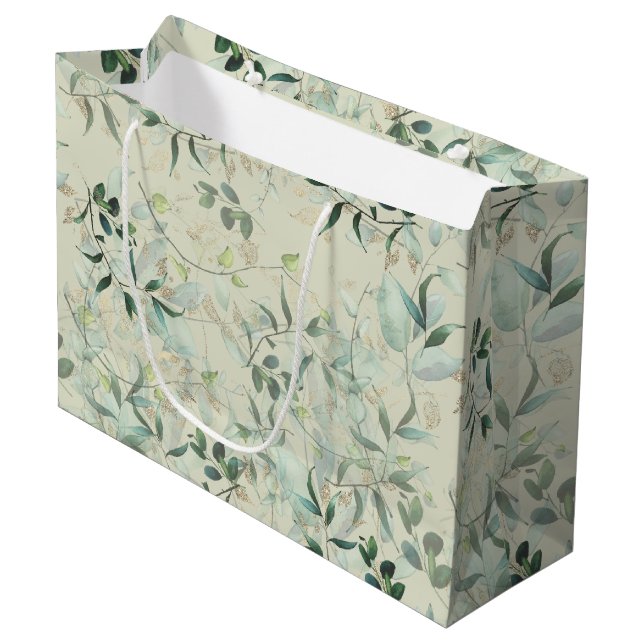 Grand Sac Cadeau Mystique feutrée Pale Celadon (Devant Angle)