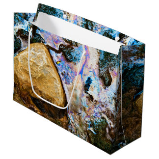 Grand Sac Cadeau nature abstraite eau morte