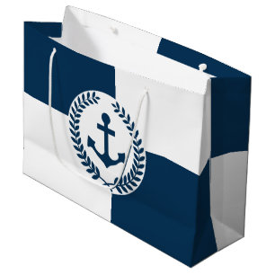 Grand Sac Cadeau Nautical themed design