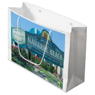 Grand Sac Cadeau Navarre Beach, Floride, Affiche de bienvenue
