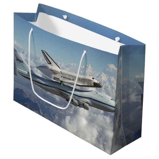 Grand Sac Cadeau Navette spatiale (Devant Angle)
