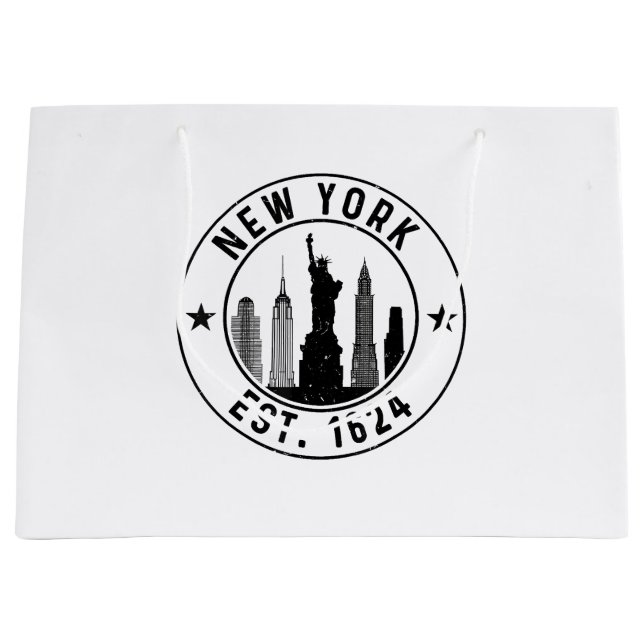 Grand Sac Cadeau New York Est. 1624 New York City Lover Nyc (Devant)