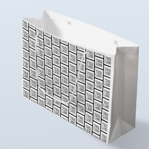 Grand Sac Cadeau N'importe quel Motif de répétition de logo ou d'im