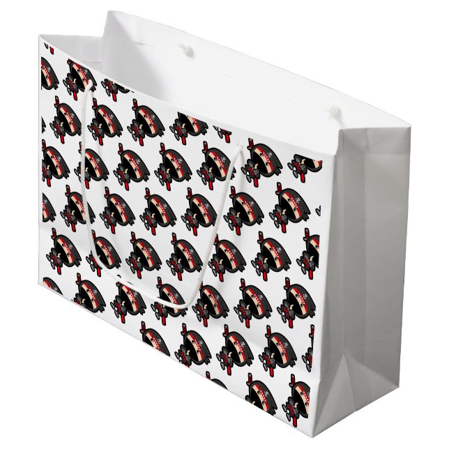 Grand Sac Cadeau Ninja Boy (Devant Angle)