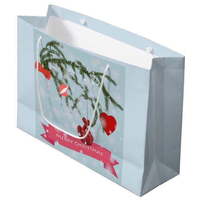 Grand Sac Cadeau Noël (Devant Angle)