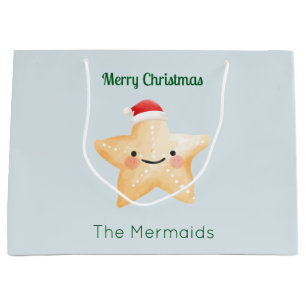Grand Sac Cadeau Noël à Starfish Père Noël