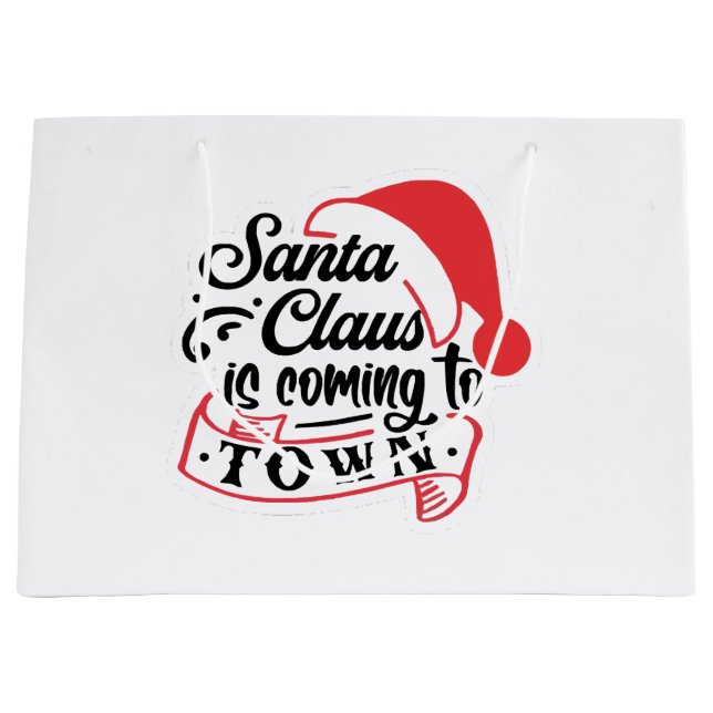 Grand Sac Cadeau Noël approche  (Devant)