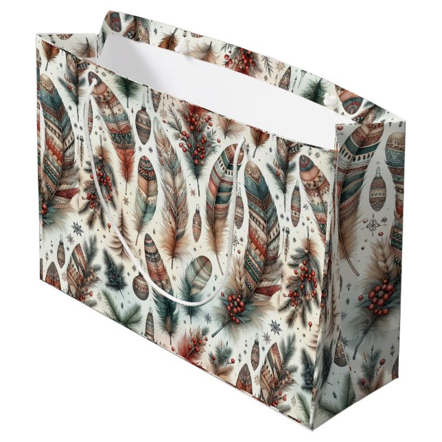 Grand Sac Cadeau Noël bohème (Dos Angle)