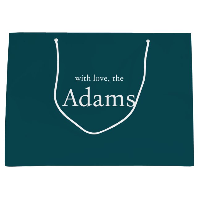 Grand Sac Cadeau Noël élégant | Moderne et tendance Couple amusant (Devant)