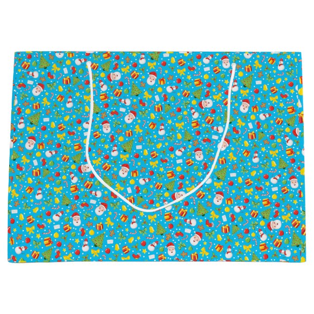 Grand Sac Cadeau Noël mignon (Devant)