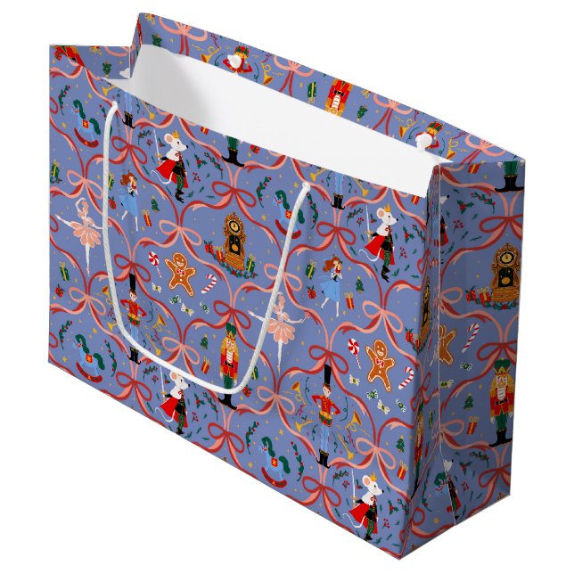 Grand Sac Cadeau Noël - Nutcracker (Devant Angle)
