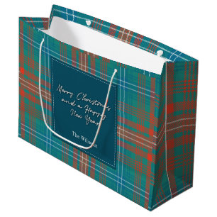 Grand Sac Cadeau Noël Plaid Holidays Clan Wilson Tartan