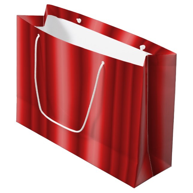 Grand Sac Cadeau Noël rouge (Devant Angle)
