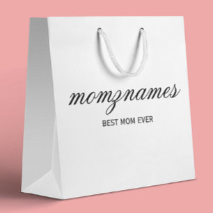Grand Sac Cadeau Nom de la calligraphie personnalisée de la meilleu