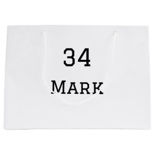 Grand Sac Cadeau nom de l'équipe ajouter nom du joueur date sports