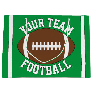Grand Sac Cadeau Nom de l'équipe de football personnalisée ou parti