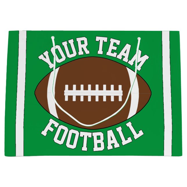 Grand Sac Cadeau Nom de l'équipe de football personnalisée ou parti (Devant)