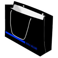 Nom fait sur commande sur la police mince de Blue