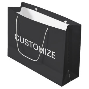 Grand Sac Cadeau Nom moderne en gras modifiable, entreprise ou marq