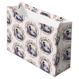 Grand Sac Cadeau Notre premier Noël en tant que M. et Mme Wreath ph