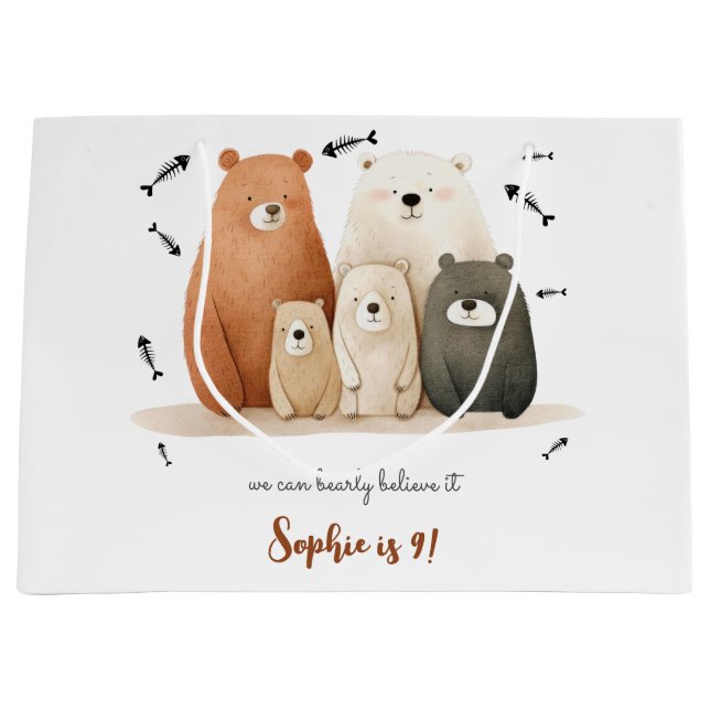 Grand Sac Cadeau nous pouvons croire que c'est anniversaire de enfa (Devant)