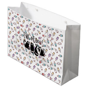 Grand Sac Cadeau Nouveaux gens drôle Meowny Chats Noirs