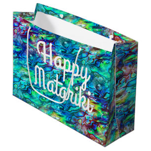 Grand Sac Cadeau Nouvelle-Zélande Abalone Paua Shell Motif 1