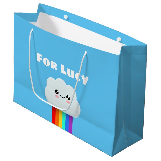 Grand Sac Cadeau Nuage mou (Devant Angle)