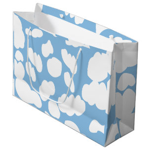 Grand Sac Cadeau Nuages Ciel Bleu